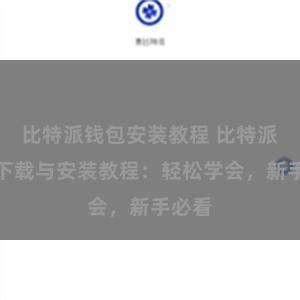 比特派钱包安装教程 比特派钱包下载与安装教程：轻松学会，新手必看