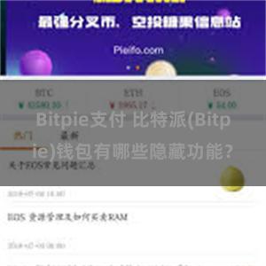 Bitpie支付 比特派(Bitpie)钱包有哪些隐藏功能？