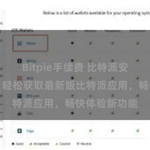 Bitpie手续费 比特派安卓下载指南，轻松获取最新版比特派应用，畅快体验新功能
