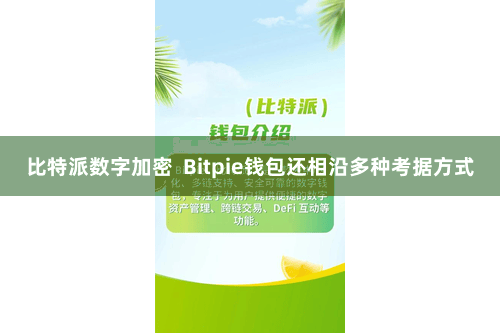 比特派数字加密  Bitpie钱包还相沿多种考据方式
